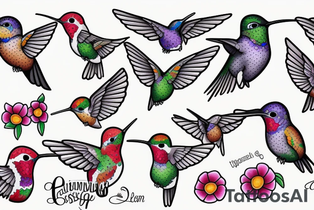 Hummingbird tattoo idea