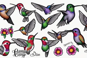 Hummingbird tattoo idea