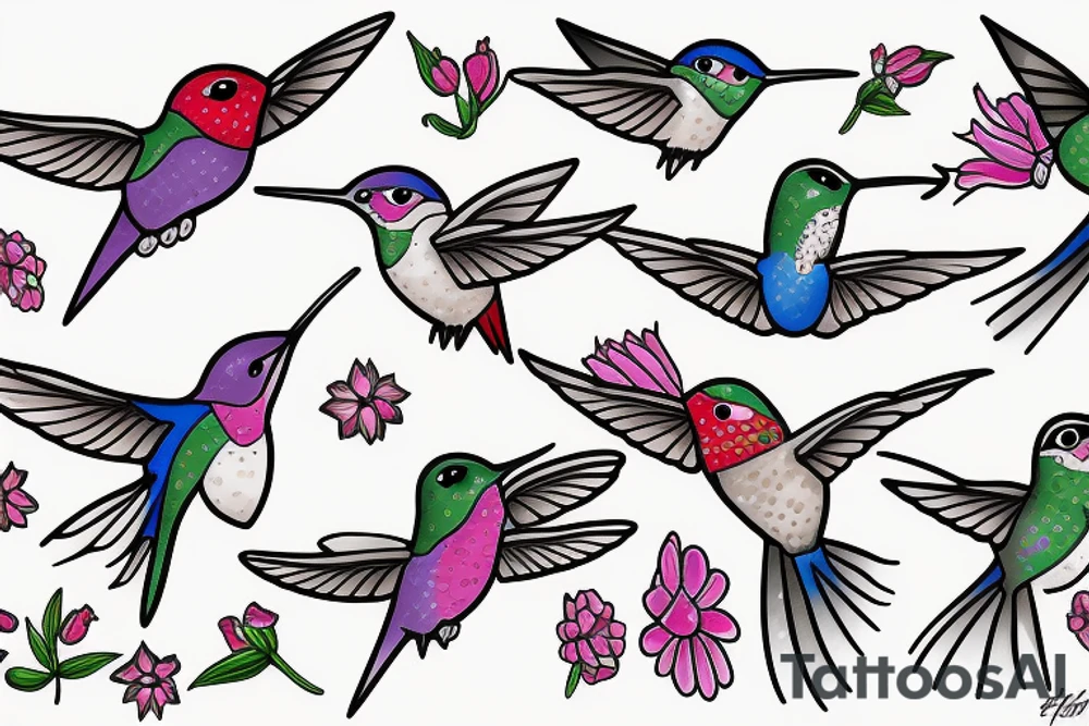 Hummingbird tattoo idea