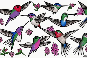 Hummingbird tattoo idea