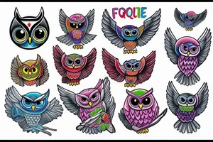 Owl fighting for equality, justice, and peace tattoo idea