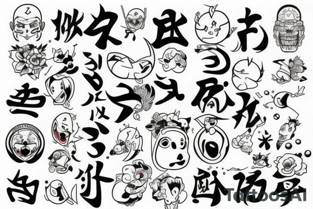 Calf tattoo Japanese tattoo idea