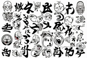 Calf tattoo Japanese tattoo idea