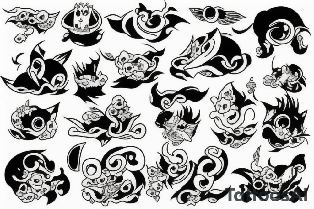Calf tattoo Japanese tattoo idea