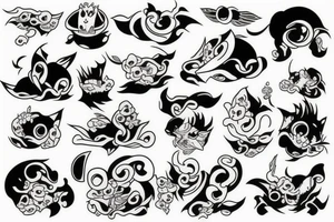 Calf tattoo Japanese tattoo idea