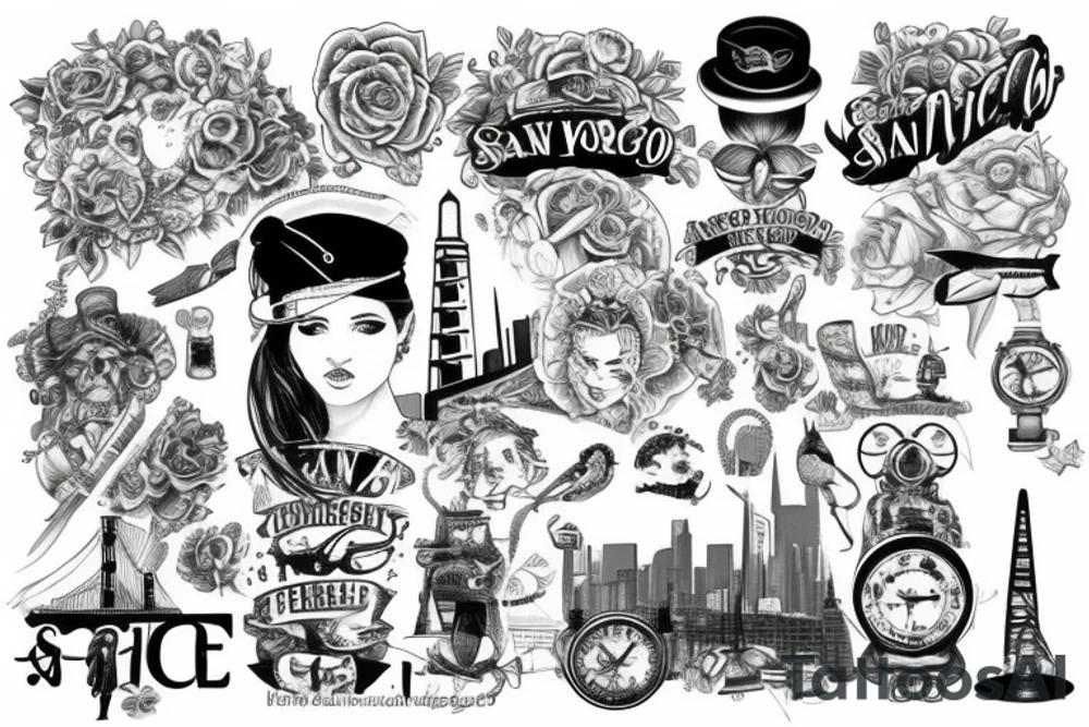San Francisco and New York tattoo idea