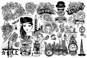 San Francisco and New York tattoo idea