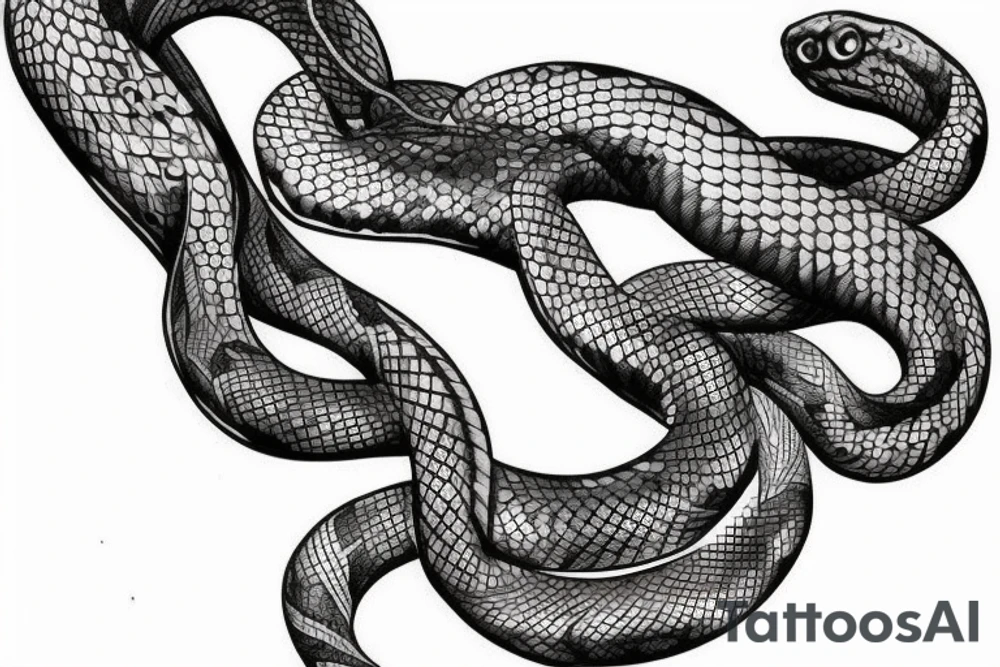 Snake wrapped around leg tattoo idea