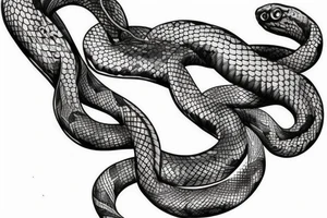 Snake wrapped around leg tattoo idea