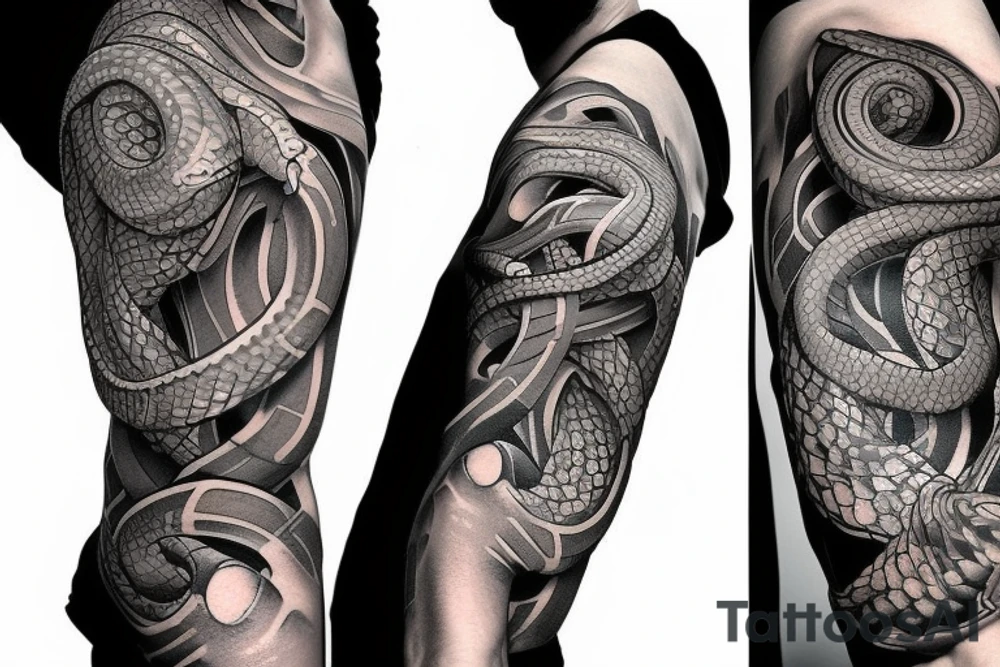 Snake wrap tattoo idea