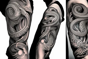 Snake wrap tattoo idea