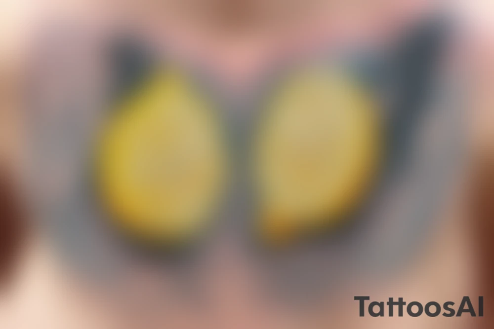 Angel grabbing a lemon from tree tattoo idea