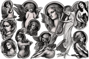 Angels from the painting ‘Im trionfo di galatea’ tattoo idea