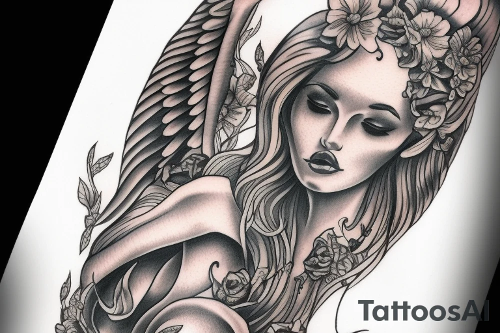 Angel tattoo idea