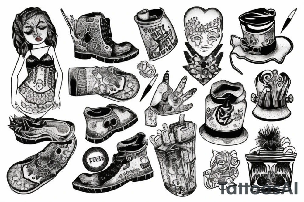 trash polka, slave tattoo idea