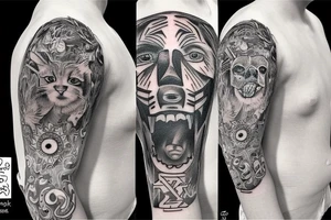 Animal protector de la familia tattoo idea