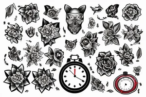 Reloj que indique la hora 18:24 PM del 05/02/2015 tattoo idea