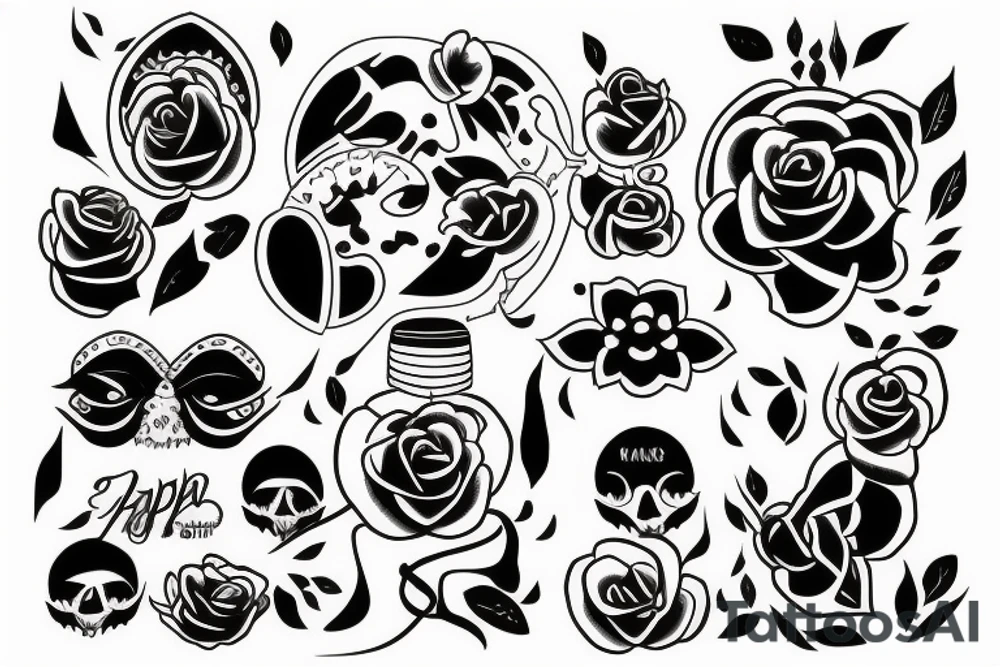 Papa e hija tattoo idea