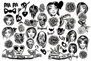 Papa e hija tattoo idea