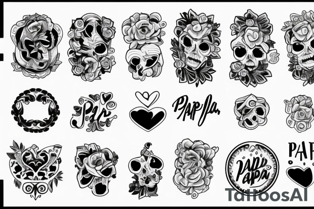 Papa e hija tattoo idea