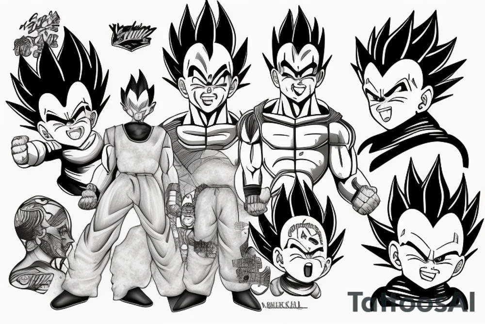 Vegeta y familia tattoo idea