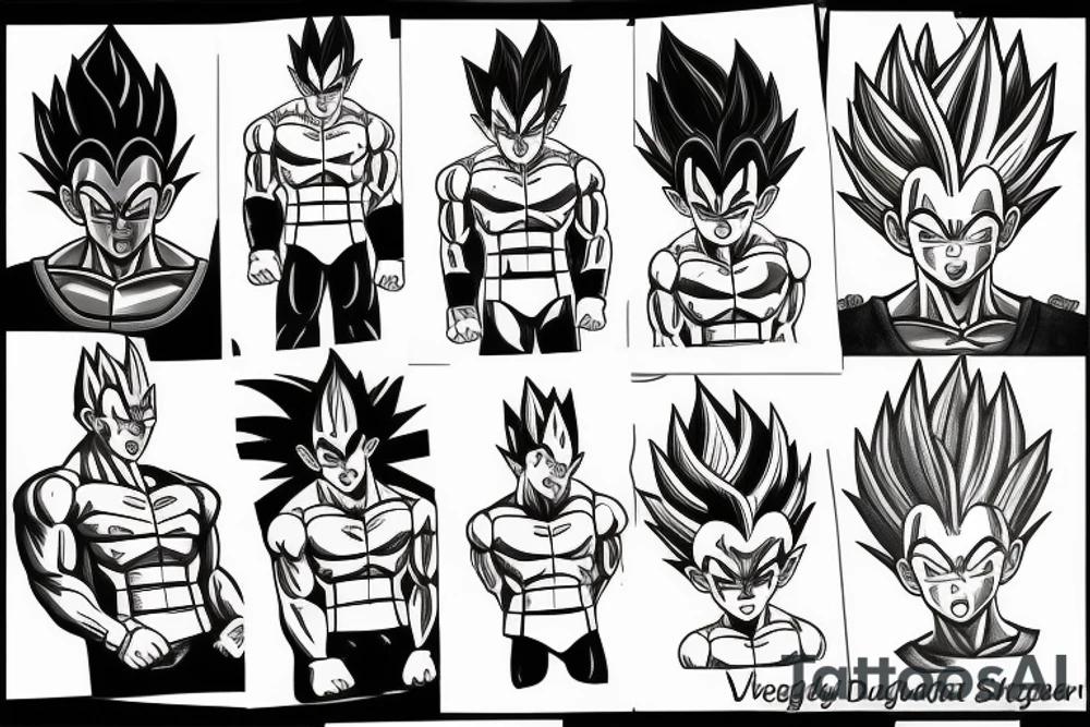 Vegeta y familia tattoo idea