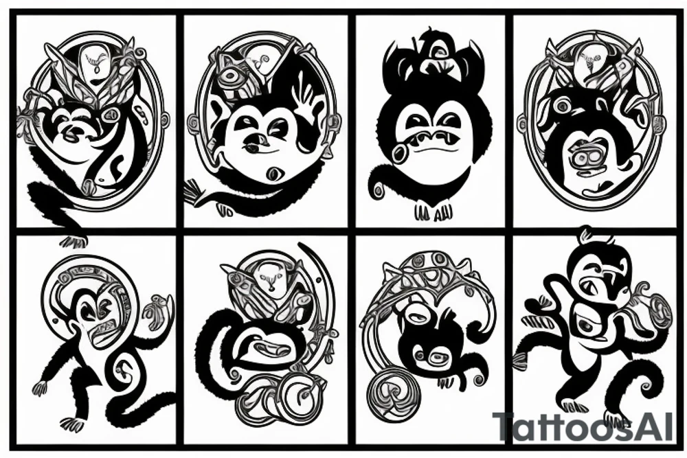 moneky tattoo idea
