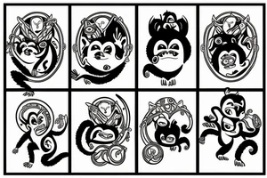 moneky tattoo idea
