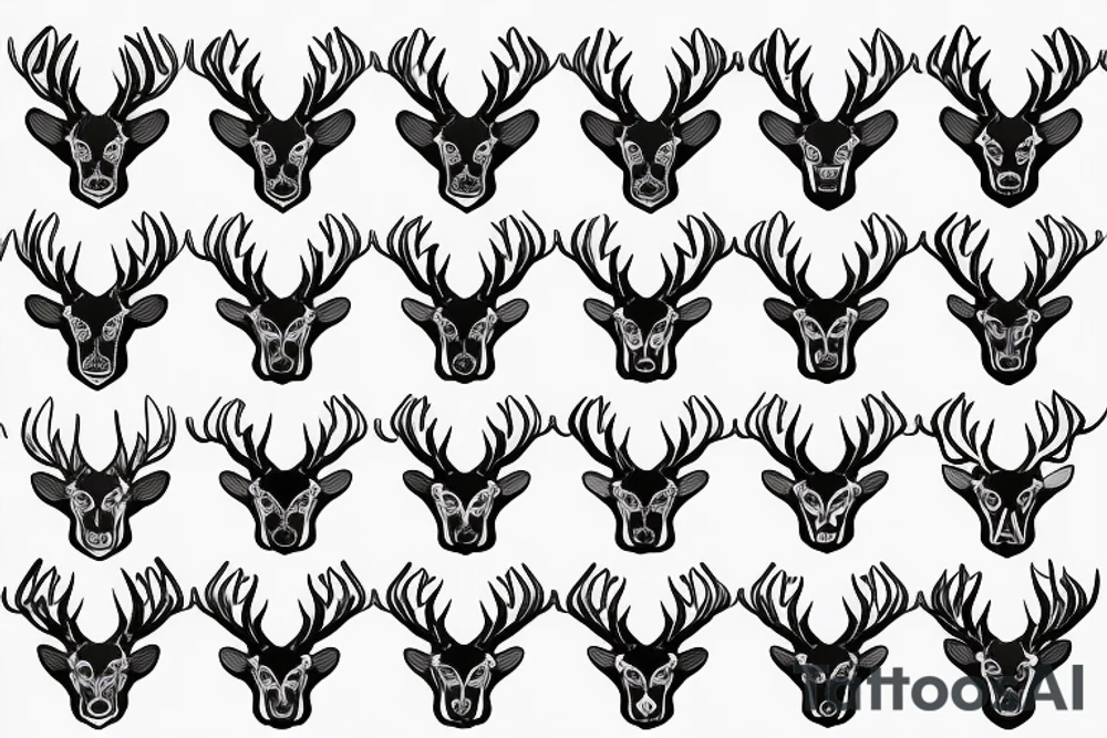 shamrock stag cross knot tattoo idea