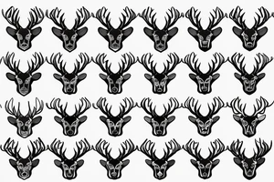shamrock stag cross knot tattoo idea