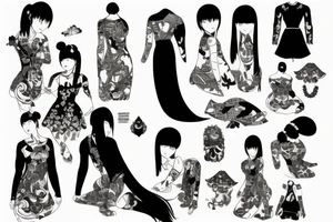 marin kitagawa in dress tattoo idea
