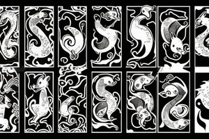 squirrel abstraction tattoo idea