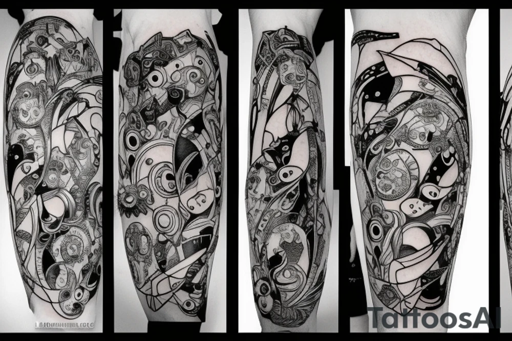 squirrel abstraction tattoo idea