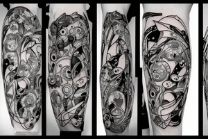 squirrel abstraction tattoo idea