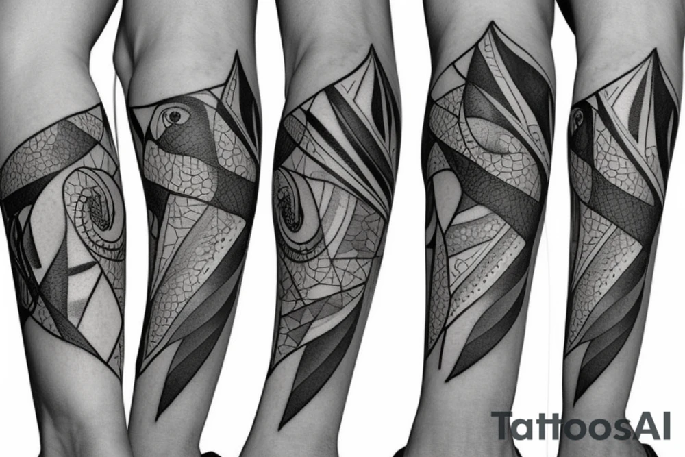 squirrel abstraction tattoo idea