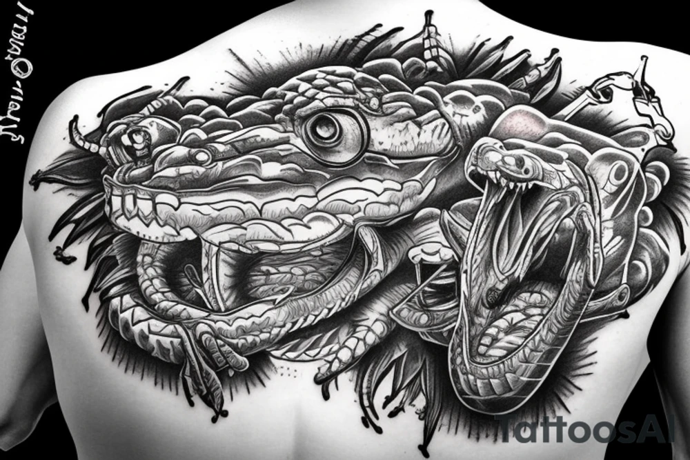 crocodile presses the barbell sport tattoo idea