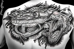 crocodile presses the barbell sport tattoo idea