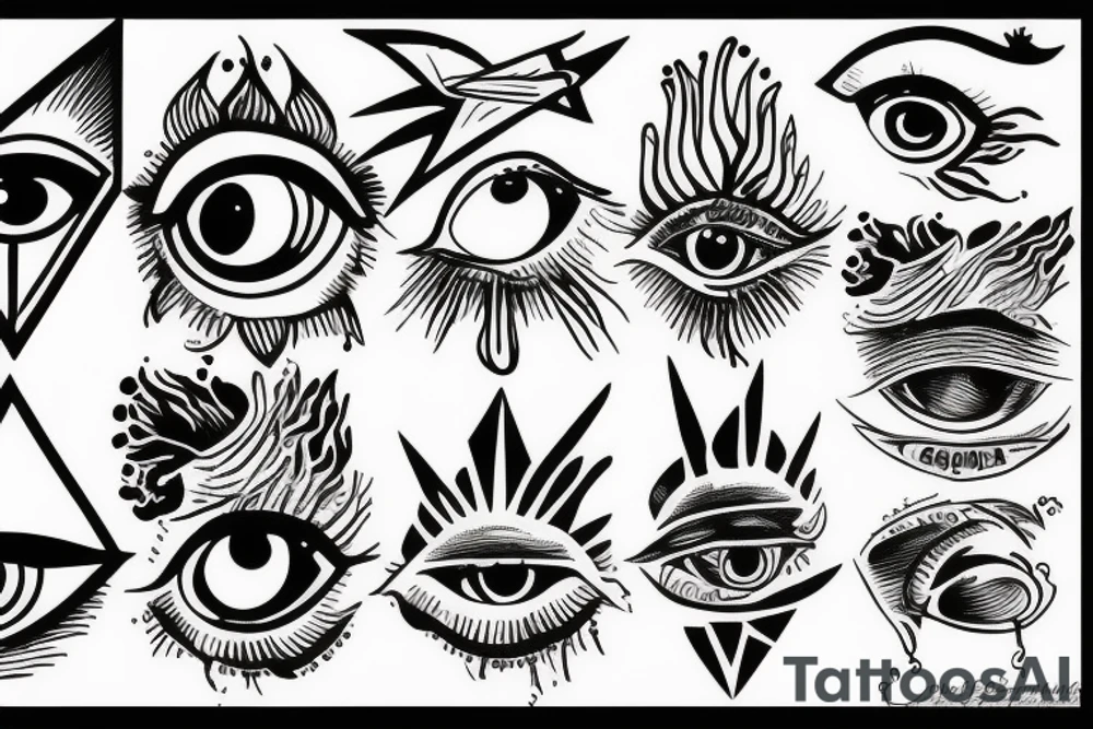all seeing eye tattoo idea