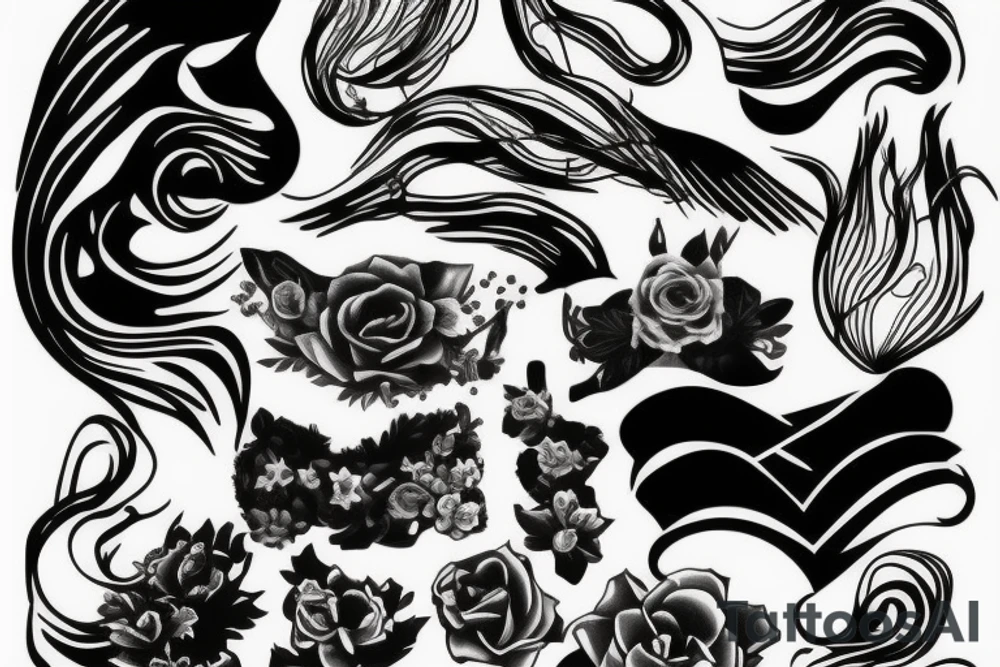knee waves tattoo idea