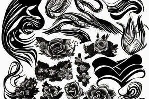 knee waves tattoo idea