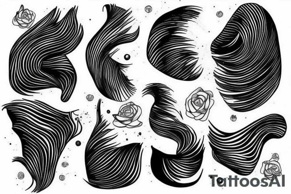 knee waves texture tattoo idea