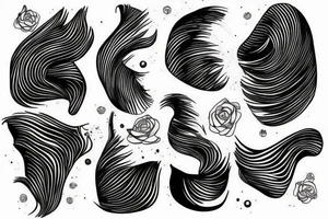 knee waves texture tattoo idea