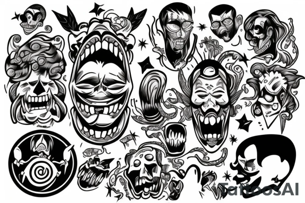 head explosion tattoo idea