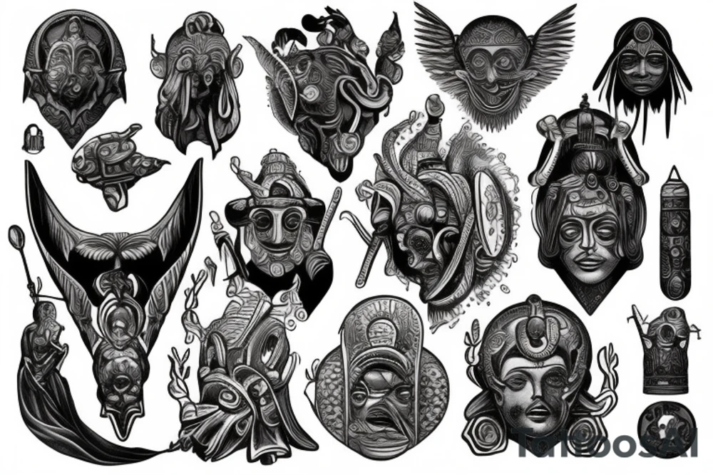 ancient astronauts, gods were aliens, mythologie, chest tattoo idea