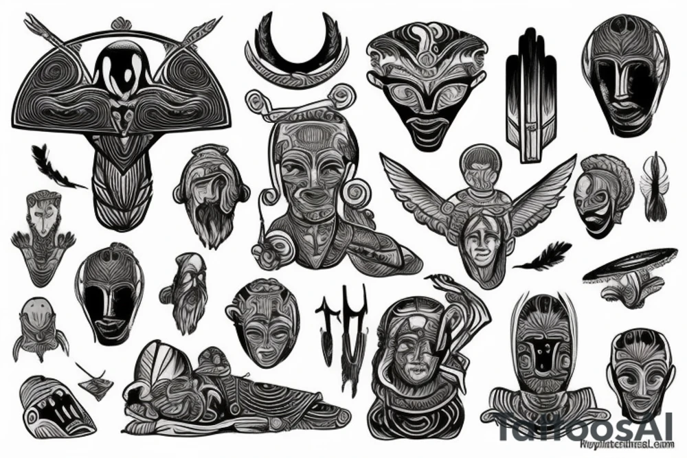 ancient astronauts, gods were aliens, mythologie, chest tattoo idea