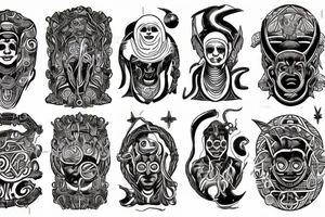 ancient astronauts, gods were aliens, mythologie, chest-tattoo, LSD tattoo idea