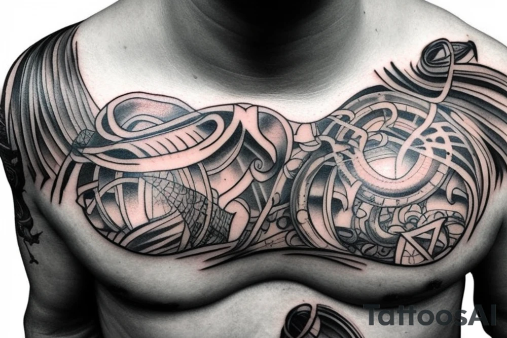 chest-tattoo, mythology, Aliens, Gods, Ufo tattoo idea