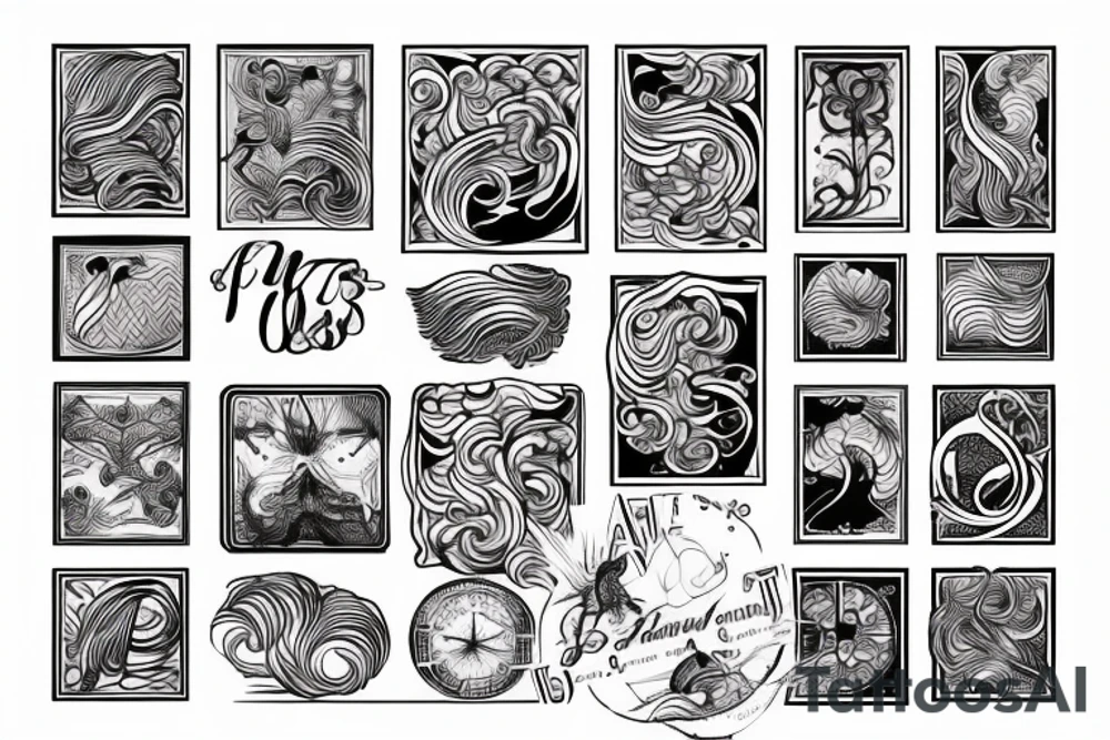 squared waves tattoo idea