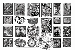 squared waves tattoo idea