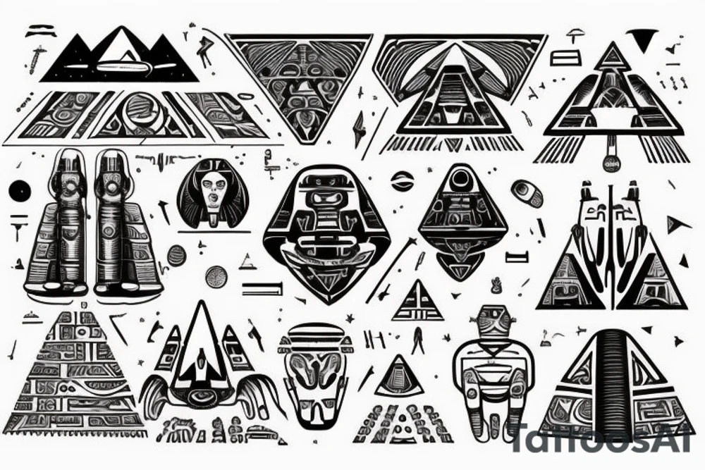 Astronauts
Gods
UFOs
Pyramids
Hieroglyphs
Space travel



Unknown technology
Extraterrestrials
The stones of Puma Punku
Mystical places
The Anunnaki
Astronomy
Cultural contacts tattoo idea